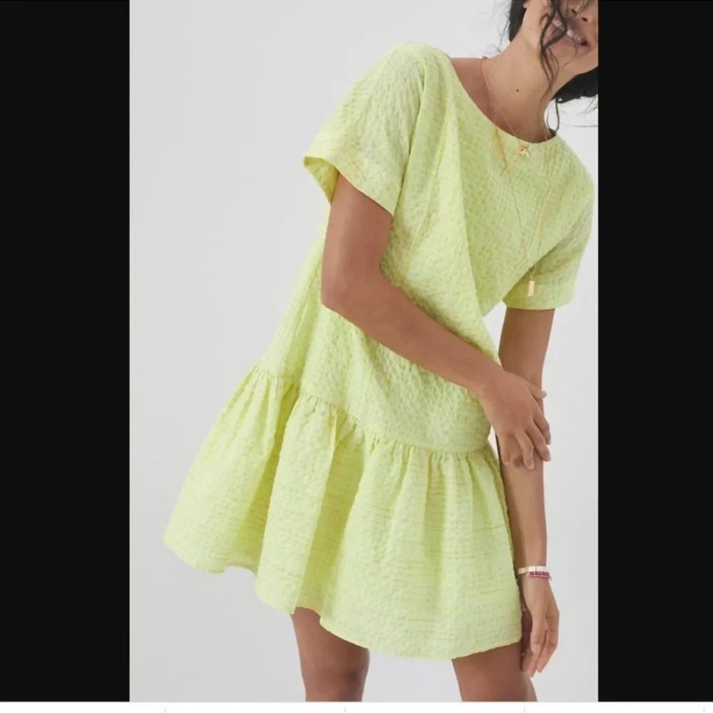 Anthropologie Corey Lynn Calter Mariah Textured Mini Dress Size Medium Coastal - Picture 3 of 9